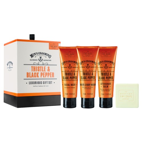 Scottish Fine Soaps Thistle & Black Pepper Luxurious Gift Set