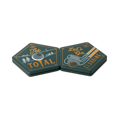Gentlemen's Hardware Set of 4 Golf Coasters