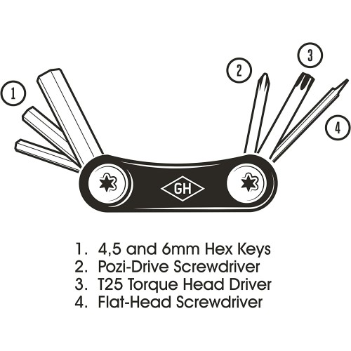 Gentlemen's Hardware On Your Bike Multi Tool