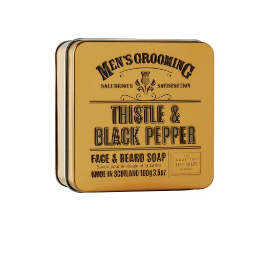 Scottish Fine Soaps Thistle & Black Pepper Face and Beard Soap