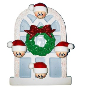 Christmas Window 4 Family Personalised Christmas Decoration