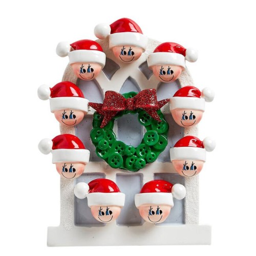 Christmas Window 9 Family Personalised Christmas Decoration