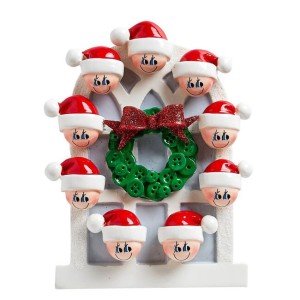 Christmas Window 9 Family Personalised Christmas Decoration