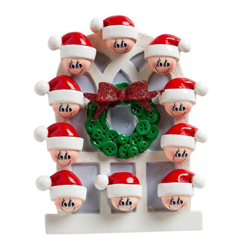 Christmas Window 10 Family Personalised Christmas Decoration