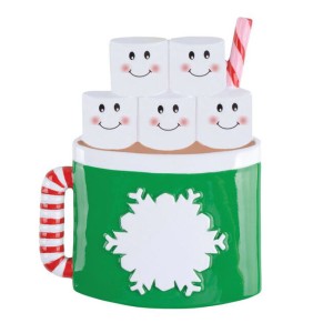 Marshmallow Mug 5 Family Personalised Christmas Decoration