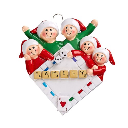 Games Night 5 Family Personalised Christmas Decoration