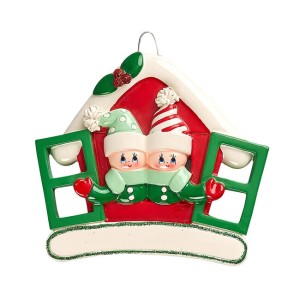 Christmas Window Couple Personalised Christmas Decoration