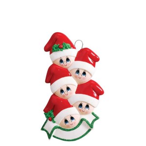 Stocking Cap 5 Family Personalised Christmas Decoration
