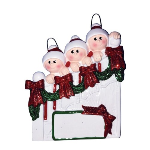 Christmas Staircase 3 Family Personalised Decoration