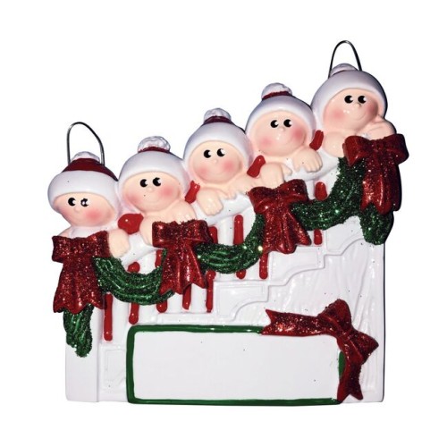 Christmas Staircase 5 Family Personalised Decoration