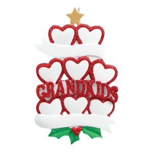 Grandkids 8 Hearts Personalised Christmas Decoration