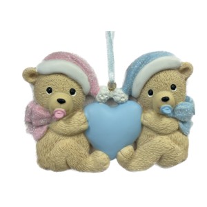 Twin Girl & Boy Personalised Christmas Decoration