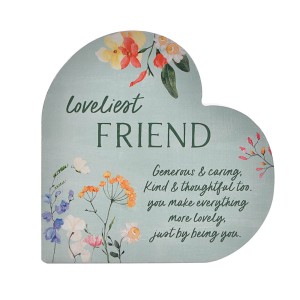 Friend 3D Heart Plaque