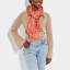 Katie Loxton Coral & Gold Zebra Print Scarf