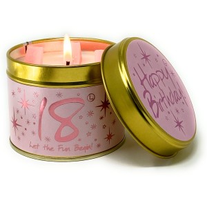 Lily-Flame Happy Birthday 18th Tin Candle