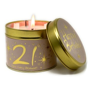 Lily-Flame Happy Birthday 21st Tin Candle