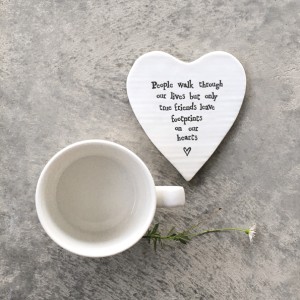 East of India Porcelain Coaster - People walk through our live