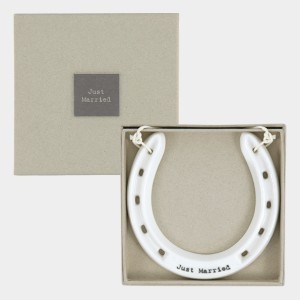 East of India Porcelain Wedding Horseshoe