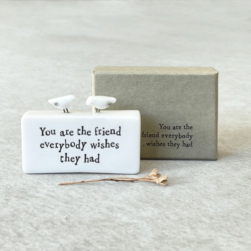 East of India Porcelain Scene - You are the friend