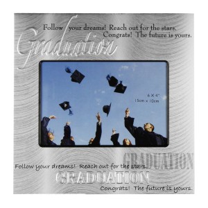 Graduation - Frame Aluminium Satin Embossed 6" X 4"