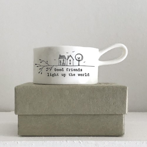 East of India Tea Light Holder - Good Friend