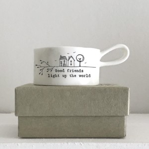 East of India Tea Light Holder - Good Friend