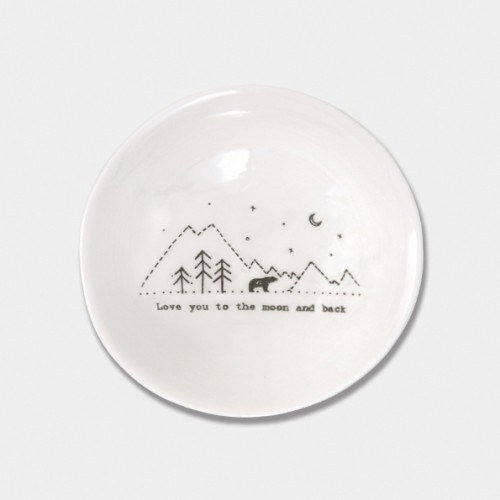 East of India Medium Bowl - Love you to the moon