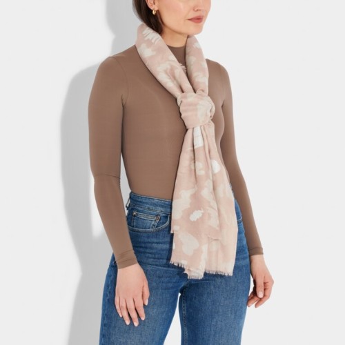 Katie Loxton Leopard Blush Foil Scarf