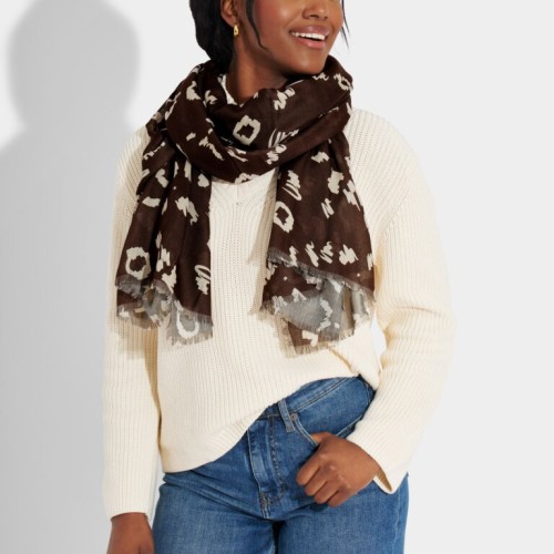 Katie Loxton Brown Leopard Scarf