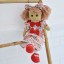 Powell Craft Red Floral Dress Ragdoll