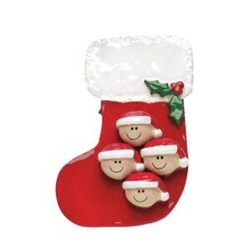 Red Stocking 4 Personalised Decoration