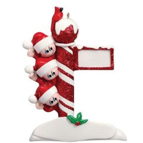 Stripe Pole 3 Personalised Decoration