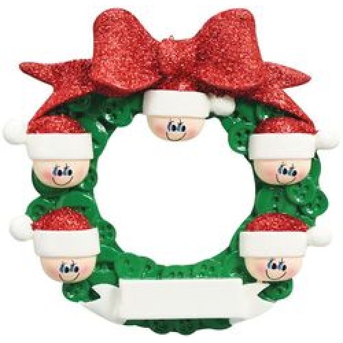 Button Wreath 5 Personalised Decoration