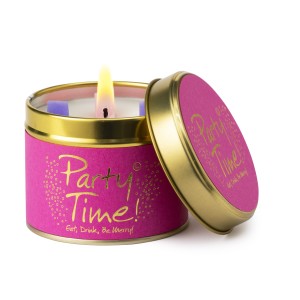 Lily-Flame Party Time Tin Candle