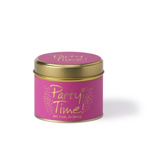 Lily-Flame Party Time Tin Candle