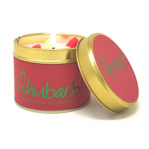 Lily-Flame Rhubarb Tin Candle