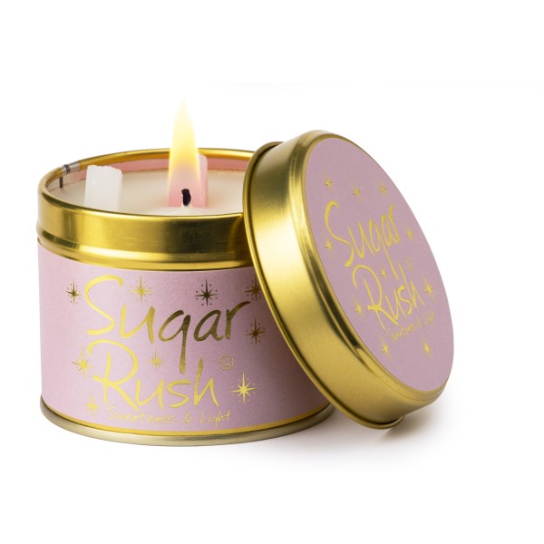 Bougie Parfumée Lily Flame Rhubarb & Custard – Rhubarbe Et Crème Anglaise, Délice Gourmand Dans Une Boîte Métal Jaune