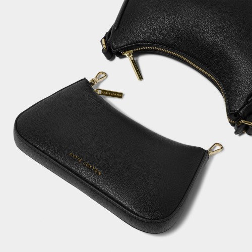 Katie Loxton Aria Scoop Crossbody Bag in Black