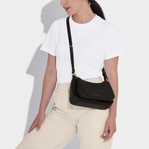 Katie Loxton Aria Scoop Crossbody Bag in Black