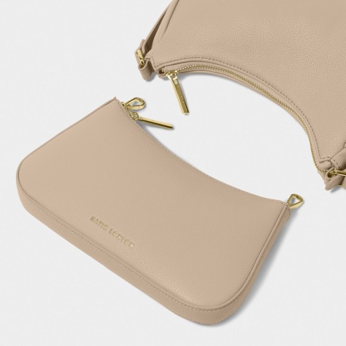 Katie Loxton Aria Scoop Crossbody Bag in Light Taupe