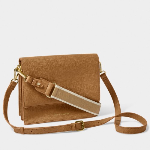 Katie Loxton Orla Canvas Strap Crossbody Bag in Tan