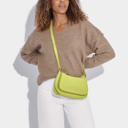 Katie Loxton Aria Scoop Crossbody Bag in Lime