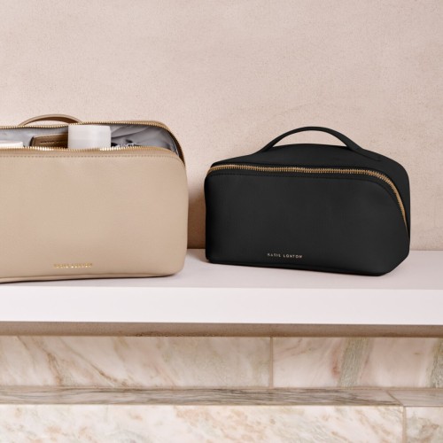 Katie Loxton Medium Makeup and Wash Bag in Black