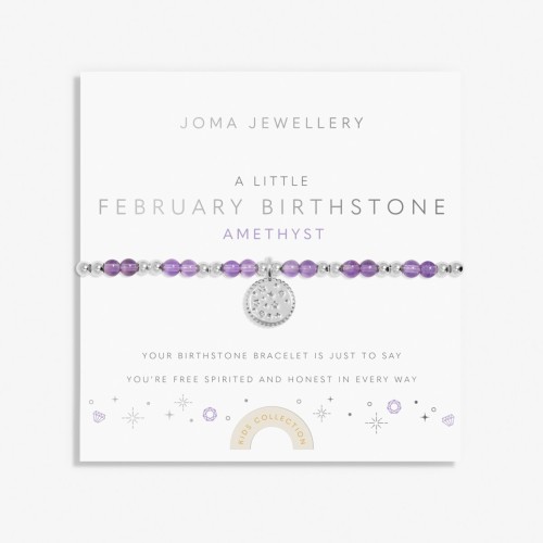 Joma Children's A Little February Birthstone Bracelet