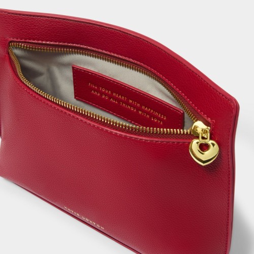 Katie Loxton Keepsake Charm Pouch Garnet Red