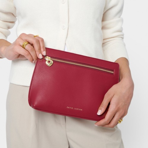 Katie Loxton Keepsake Charm Pouch Garnet Red