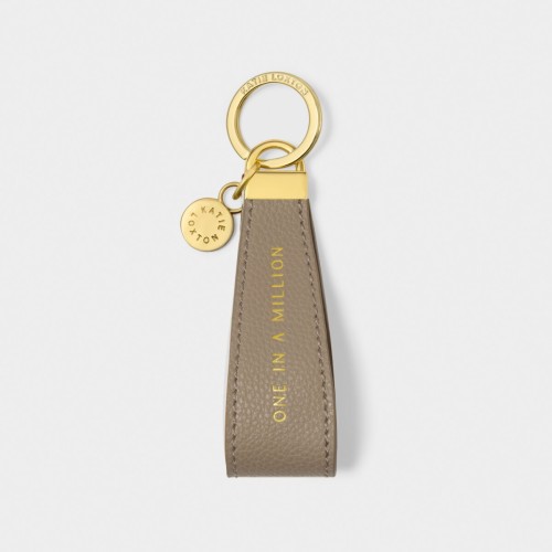 Katie Loxton Sentiment Loop Keyring Light Taupe