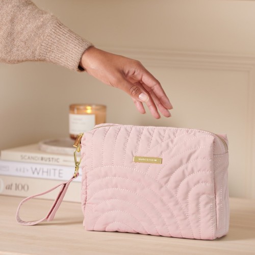 Katie Loxton Quilted Organiser/ Make up Bag Blush Pink