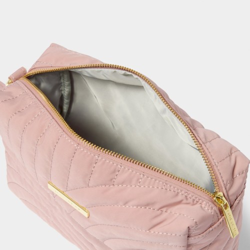 Katie Loxton Quilted Organiser/ Make up Bag Blush Pink