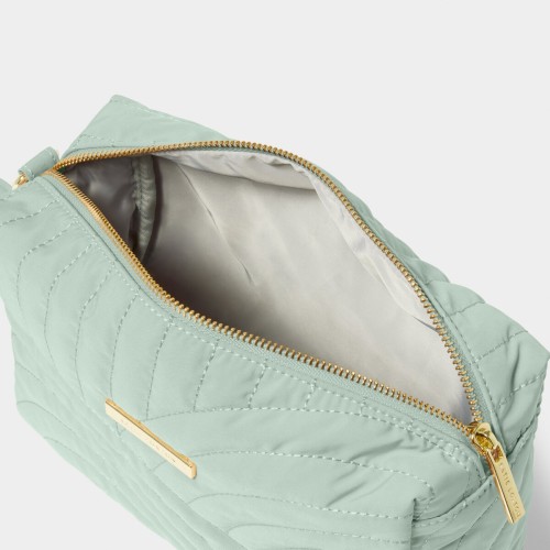 Katie Loxton Quilted Organiser/ Make up Bag Light Sage